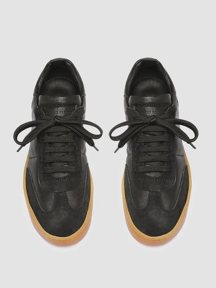 Officine Creative Sneakers KOMBINED 101 Dirty Black Black Leather Sneakers Latex Sole 8211 Women Officine Creative Sneakers KOMBINED 101 Dirty Black Black Leather Sneakers Latex Sole 8211 Women