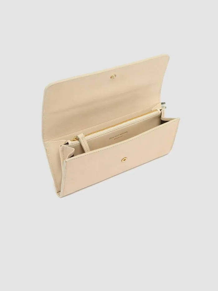 Officine Creative Wallets POCHE 09 Oat Milk Ivory Nappa Leather Wallet 8211 Women Officine Creative Wallets POCHE 09 Oat Milk Ivory Nappa Leather Wallet 8211 Women