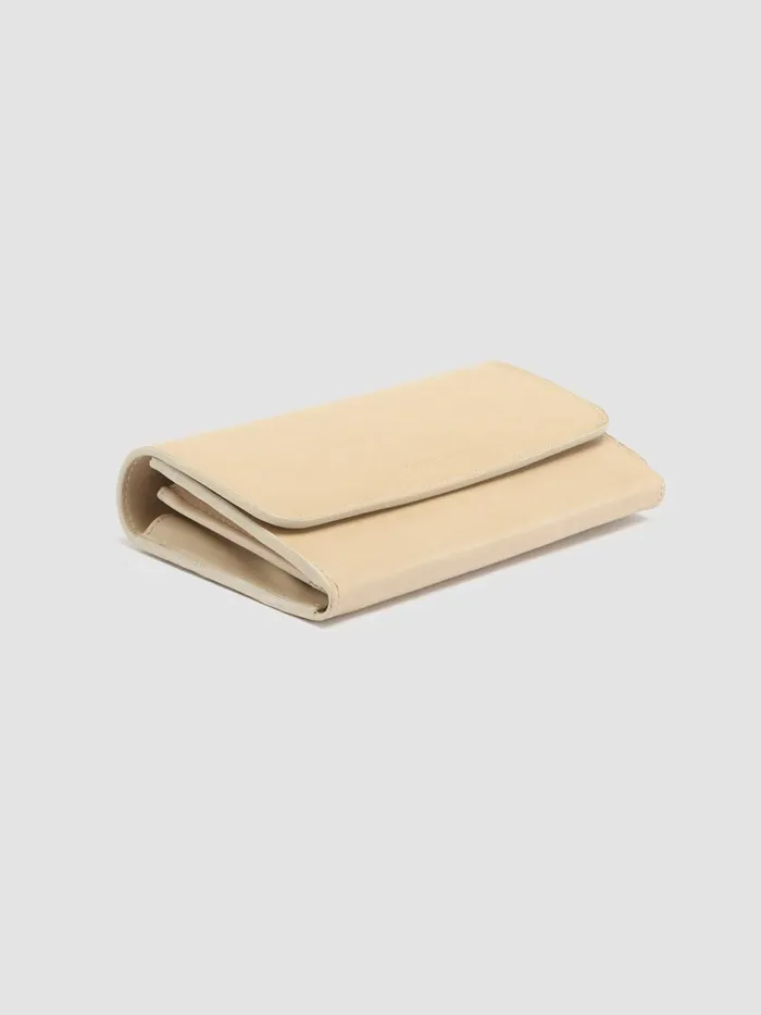 Officine Creative Wallets POCHE 09 Oat Milk Ivory Nappa Leather Wallet 8211 Women Officine Creative Wallets POCHE 09 Oat Milk Ivory Nappa Leather Wallet 8211 Women