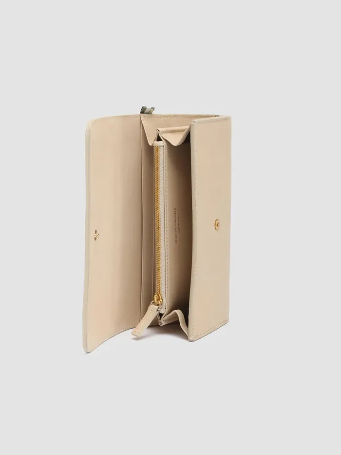 Officine Creative Wallets POCHE 09 Oat Milk Ivory Nappa Leather Wallet 8211 Women Officine Creative Wallets POCHE 09 Oat Milk Ivory Nappa Leather Wallet 8211 Women