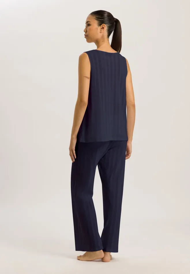 Organic Cotton Tank Pajama Set Deep Navy Women HANRO Pajama Sets