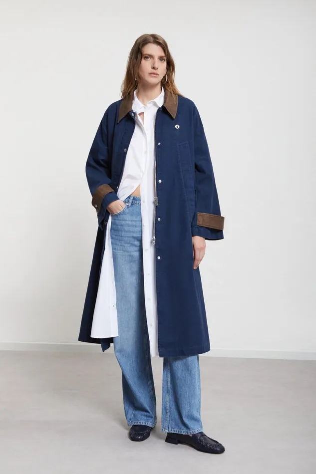 Ottod039Ame Cotton Long Trench Women Blazers and Jackets