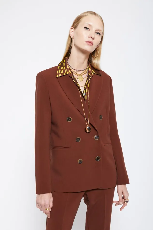 Ottod039Ame Doublebreasted Jacket Women Blazers and Jackets