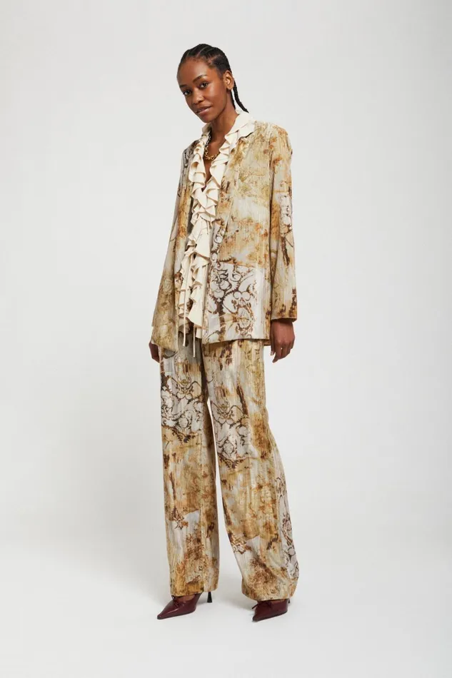Ottod039Ame Patterned Blazer Women Blazers and Jackets