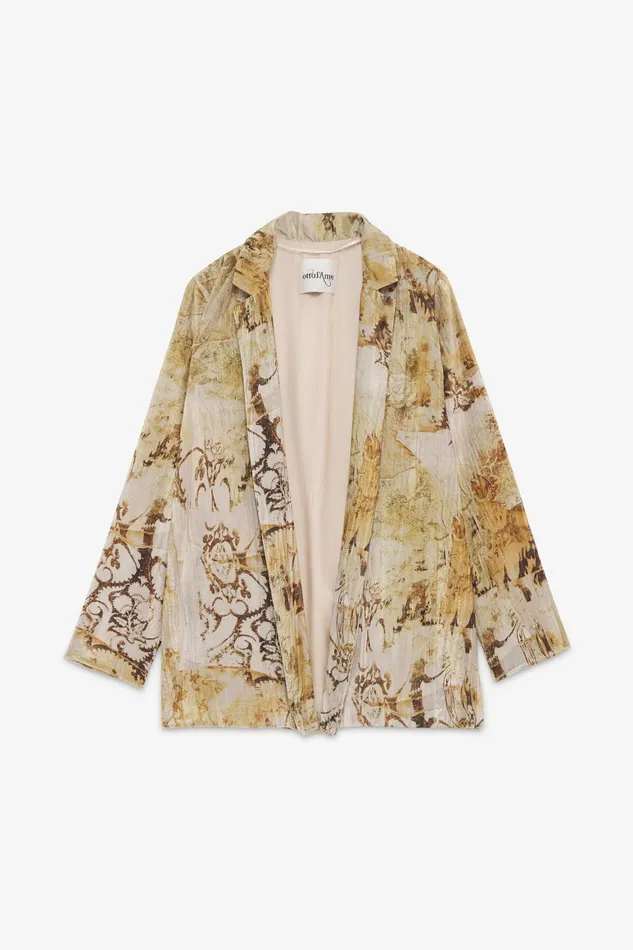 Ottod039Ame Patterned Blazer Women Blazers and Jackets