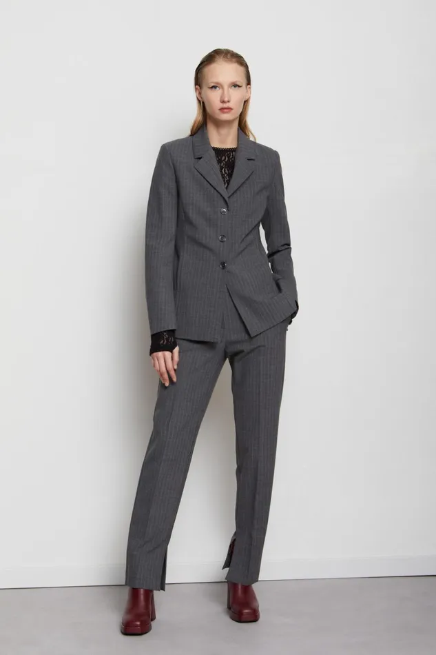 Ottod039Ame Pinstripe Jacket Women Blazers and Jackets