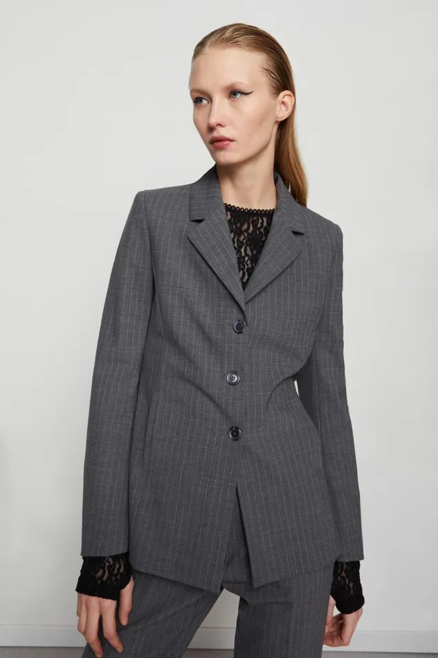 Ottod039Ame Pinstripe Jacket Women Blazers and Jackets