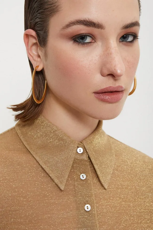 Ottod039Ame Shirt With Lurex Women Shirts and Blouses