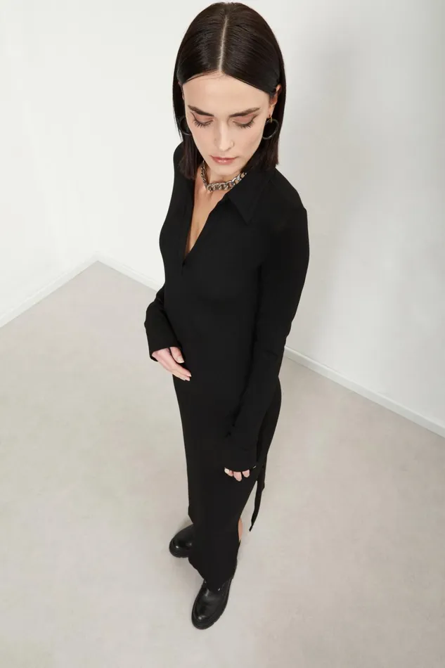 Ottod039Ame Viscose Long Dress With Slits Women Dresses