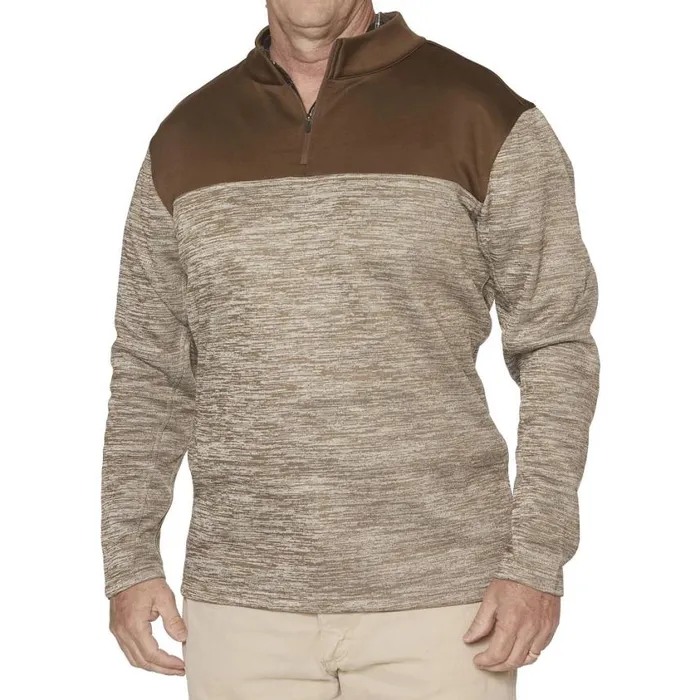 Outerwear Men Justin Boots QZip Pullover Khakibrown 040brown041