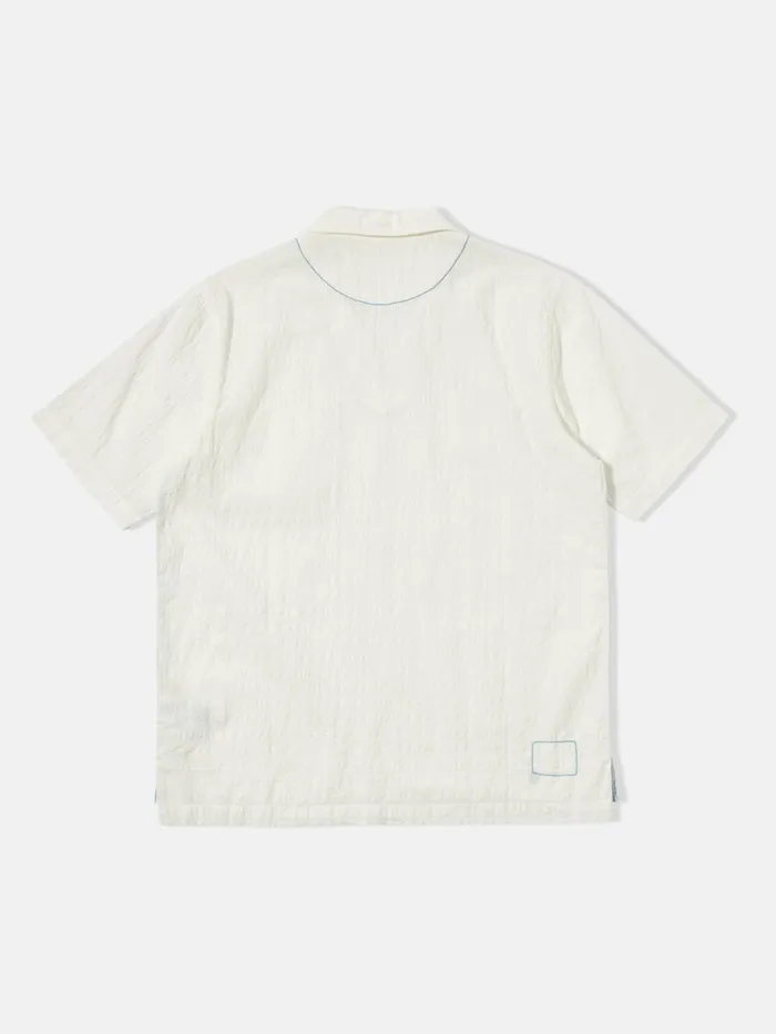 Overhead Shirt In Ecru Dolly Stripe Men Universal Works Shirts