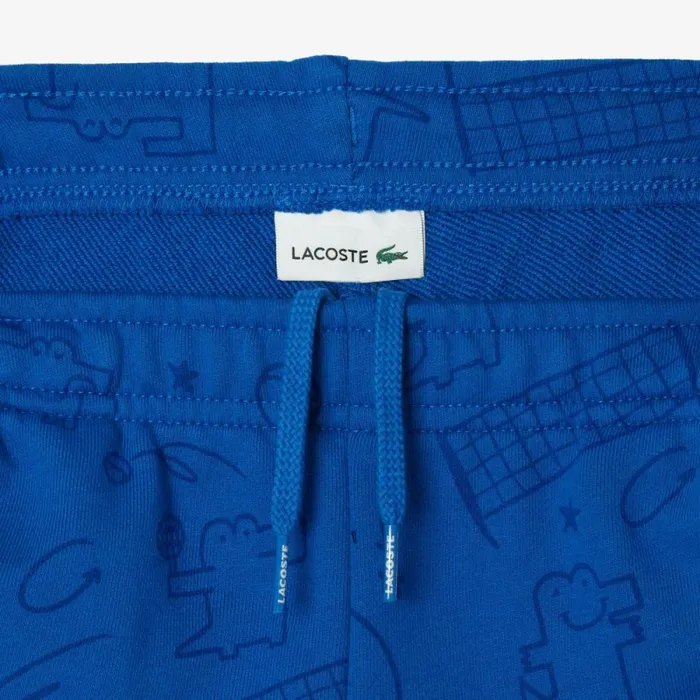 Pants and Shorts Kids Lacoste Kids039 Croc Motif Fleece Shorts Ladigue Blue Ixw