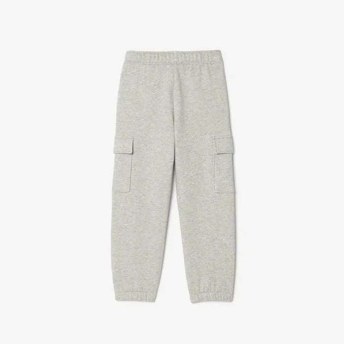 Pants and Shorts Kids Lacoste Kids039 Fleece Cargo Sweatpants Grey Chine Cca