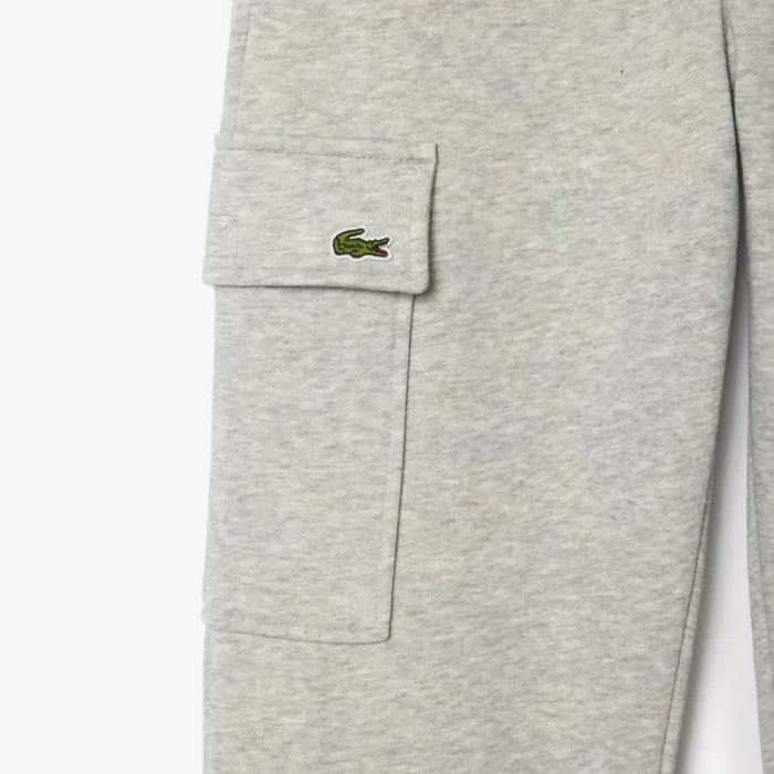 Pants and Shorts Kids Lacoste Kids039 Fleece Cargo Sweatpants Grey Chine Cca