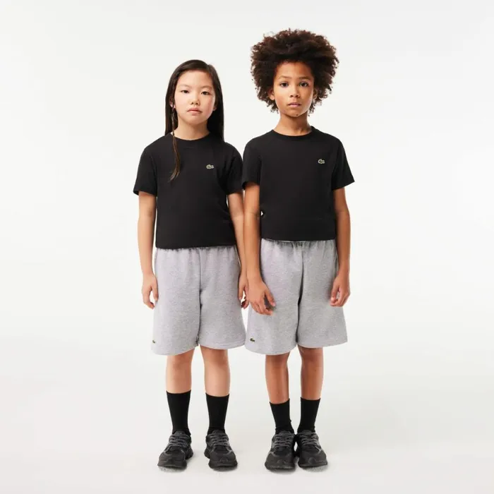 Pants and Shorts Kids Lacoste Kids039 Organic Brushed Cotton Fleece Shorts Grey Chine Cca