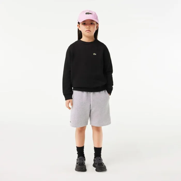 Pants and Shorts Kids Lacoste Kids039 Organic Brushed Cotton Fleece Shorts Grey Chine Cca