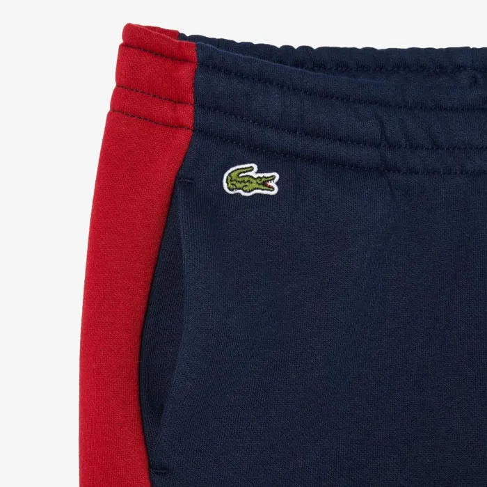Pants and Shorts Kids Lacoste Kids Organic Cotton Blend Sweatpants Navy Blue Bordeaux Isv