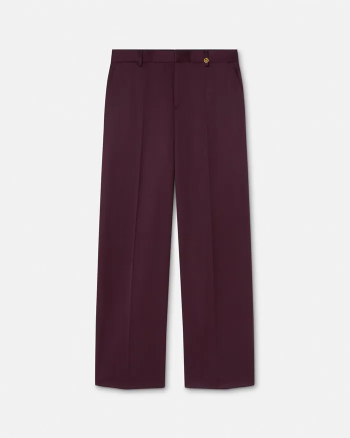 Pants and Shorts Men Versace Formal Wool Pants Brown