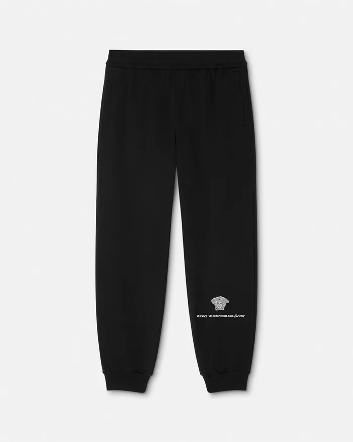 Pants and Shorts Men Versace Medusa Milano Sweatpants Black