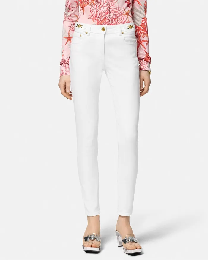 Pants and Shorts Women Versace Skinny Jeans White