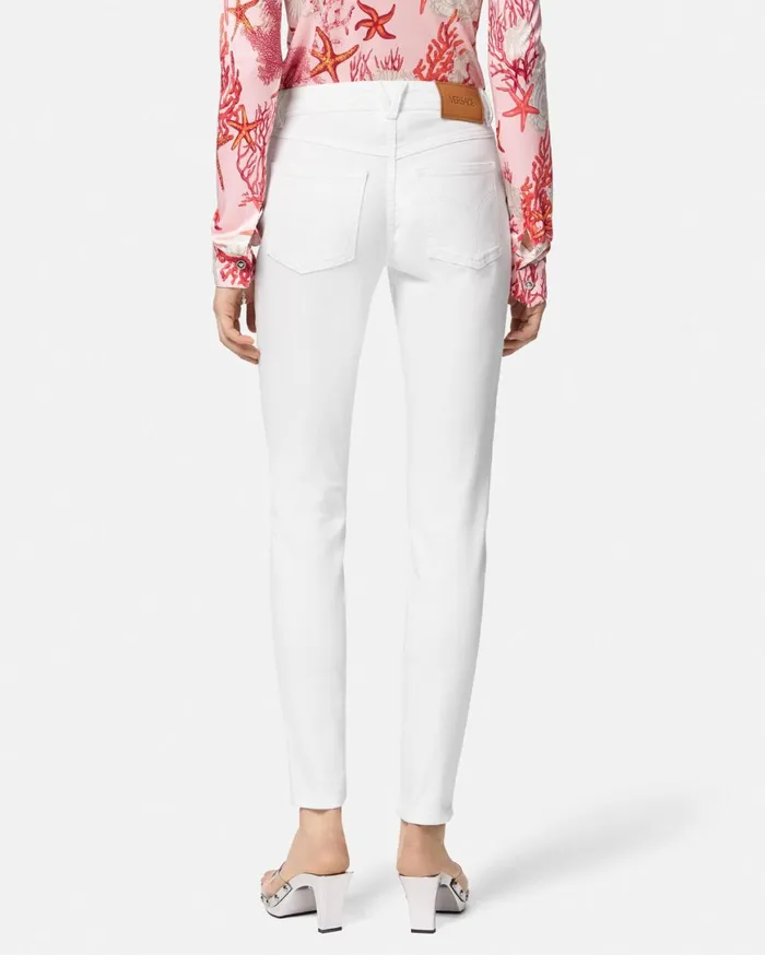 Pants and Shorts Women Versace Skinny Jeans White