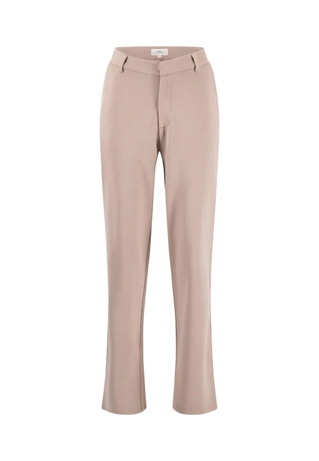 Pants Women FYNCHHATTON Fabric Trousers With Loose Cut Summer Taupeblack