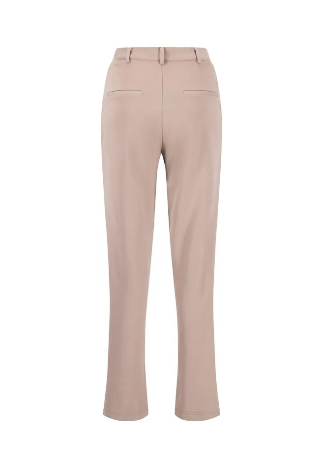 Pants Women FYNCHHATTON Fabric Trousers With Loose Cut Summer Taupeblack