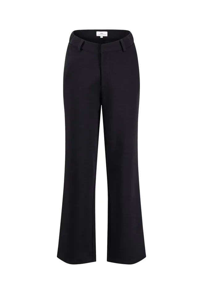 Pants Women FYNCHHATTON Fabric Trousers With Loose Cut Summer Taupeblack