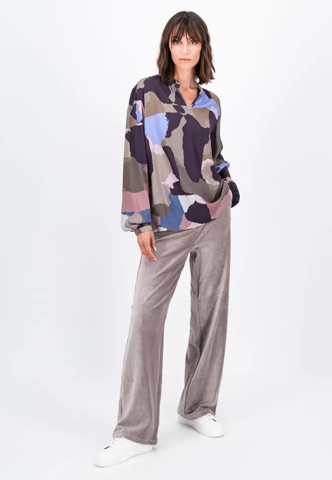 Pants Women FYNCHHATTON Wide Trousers From BabyCord Taupemilkblack