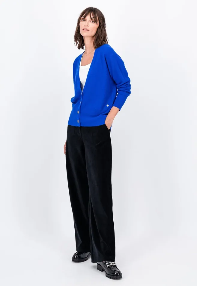 Pants Women FYNCHHATTON Wide Trousers From BabyCord Taupemilkblack