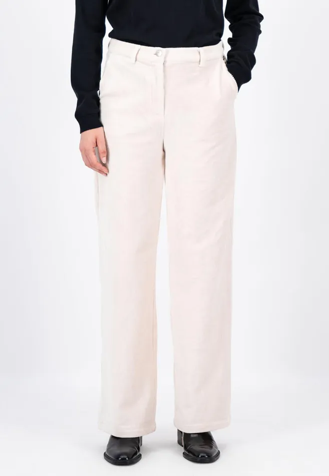 Pants Women FYNCHHATTON Wide Trousers From BabyCord Taupemilkblack