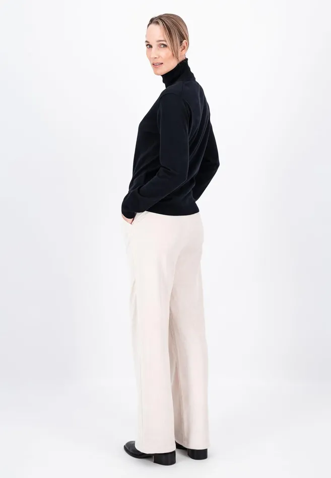 Pants Women FYNCHHATTON Wide Trousers From BabyCord Taupemilkblack