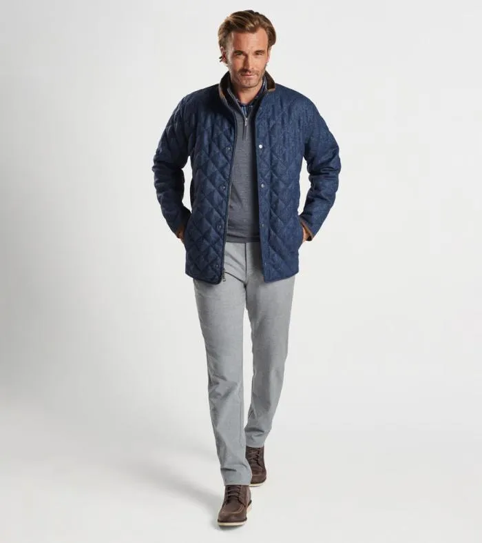 Peter Millar Jackets 038 Coats Men Suffolk Quilted Wool Travel Coat