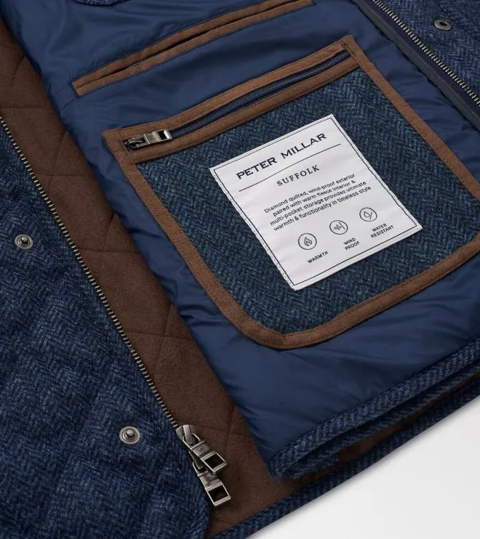 Peter Millar Jackets 038 Coats Men Suffolk Quilted Wool Travel Coat
