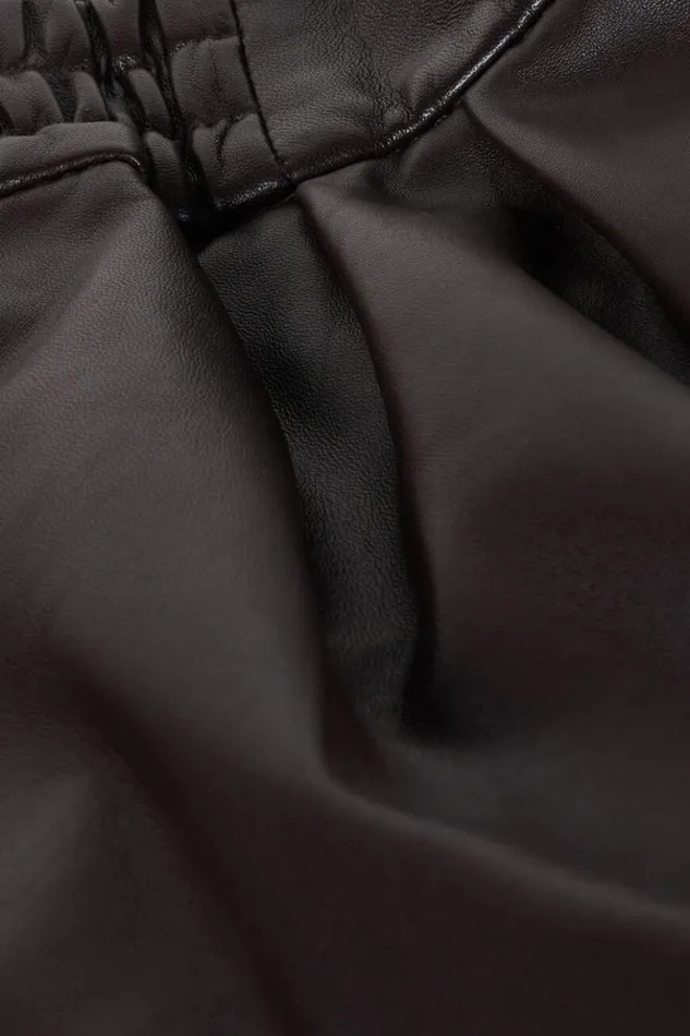 PheebeLeather Midi Skirt Clothing Baandsh Skirts and Shorts