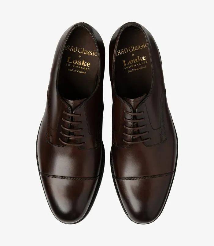 Plain Ties Loake Men Petergate Scorched Walnut