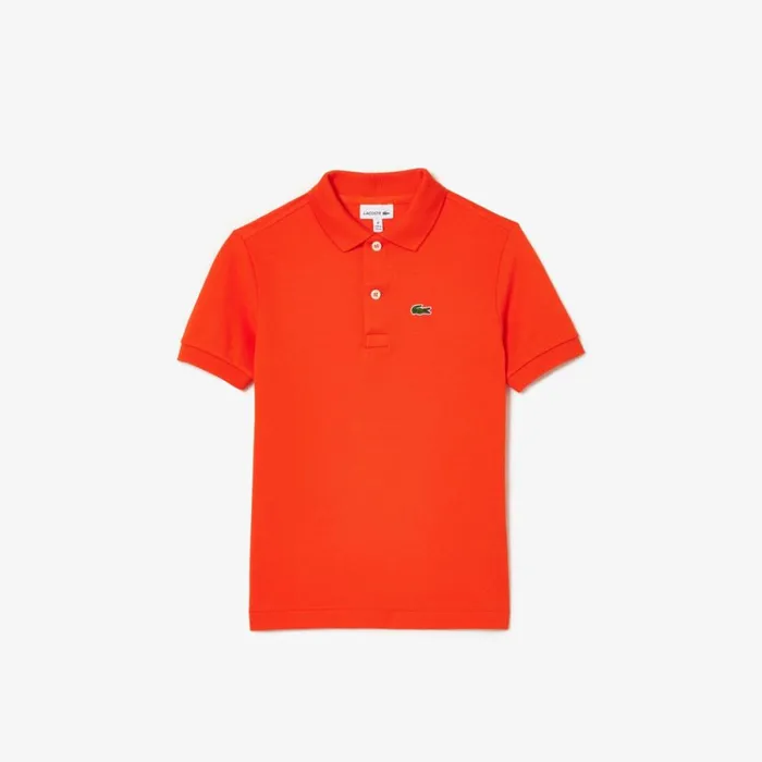 Polos Kids Lacoste Kids039 Regular Fit Petit Piqu Polo Sunrise Orange Sji
