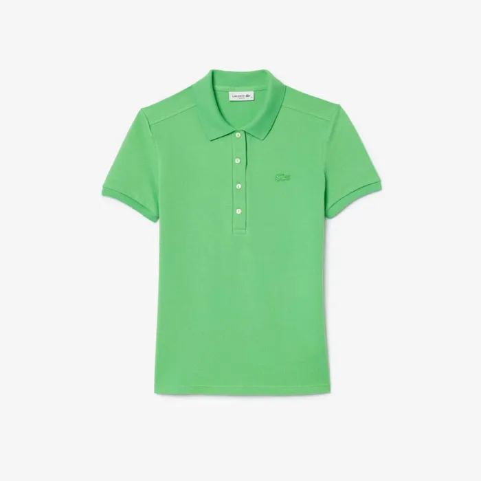 Polos Women Lacoste Women039s L12D Slim Fit Stretch Mini Piqu Polo Sorrel Green Ixu