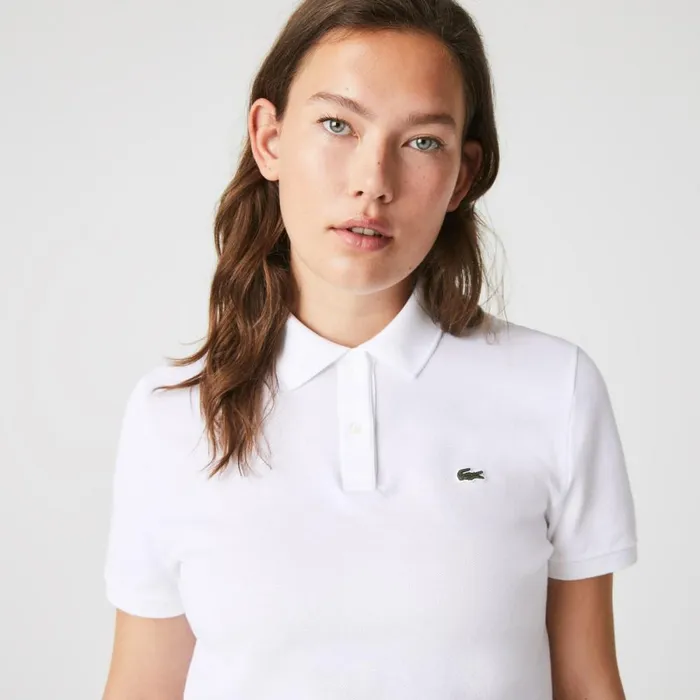 Polos Women Lacoste Women039s Regular Fit Soft Cotton Petit Piqu Polo White 001
