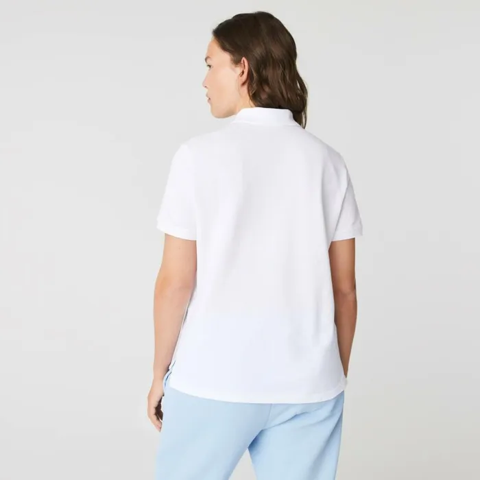 Polos Women Lacoste Women039s Regular Fit Soft Cotton Petit Piqu Polo White 001