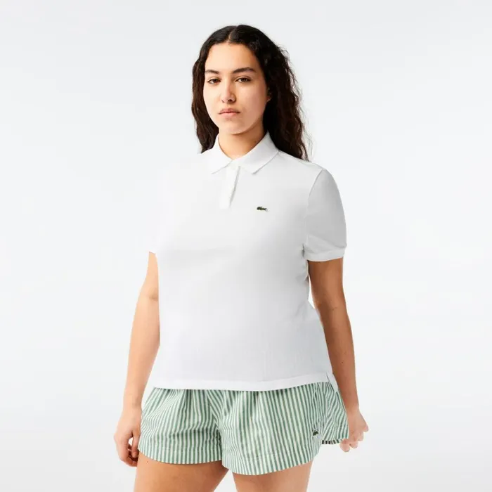 Polos Women Lacoste Women039s Regular Fit Soft Cotton Petit Piqu Polo White 001