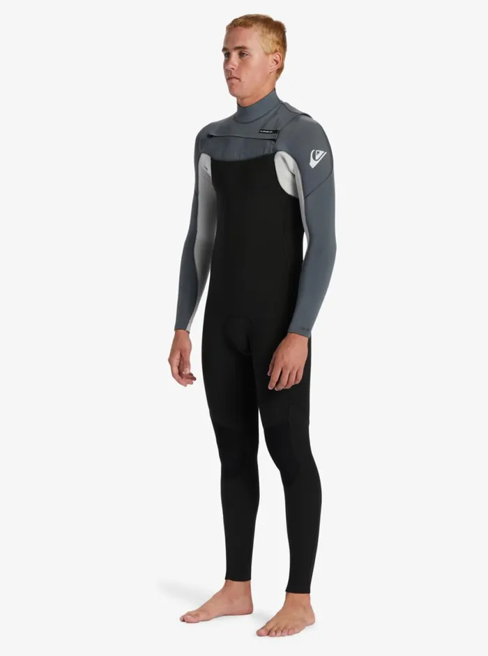 Quiksilver 32mm Everyday Sessions Chest Zip Wetsuit Black Ash Mens Wetsuits Quiksilver 32mm Everyday Sessions Chest Zip Wetsuit Black Ash Mens Wetsuits