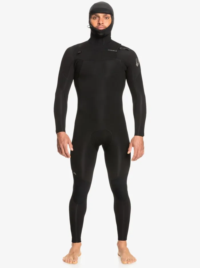 Quiksilver 543mm Everyday Sessions Hooded Chest Zip Wetsuit Black Mens Wetsuits