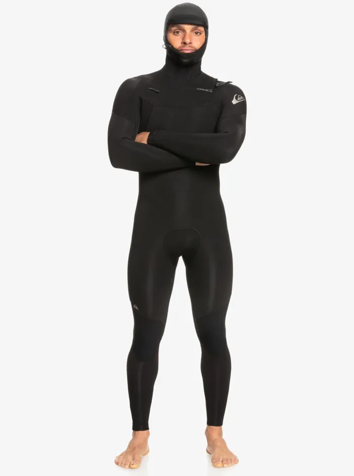 Quiksilver 543mm Everyday Sessions Hooded Chest Zip Wetsuit Black Mens Wetsuits