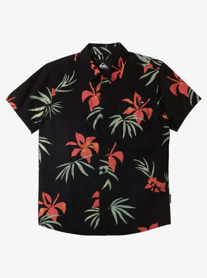 Quiksilver 816 Apero Classic Short Sleeve Woven Shirt Black Aop Mix Bag Ss Boys Shirts Quiksilver 816 Apero Classic Short Sleeve Woven Shirt Black Aop Mix Bag Ss Boys Shirts