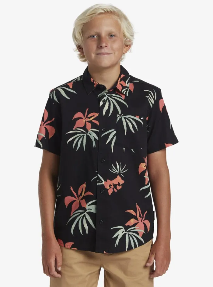 Quiksilver 816 Apero Classic Short Sleeve Woven Shirt Black Aop Mix Bag Ss Boys Shirts Quiksilver 816 Apero Classic Short Sleeve Woven Shirt Black Aop Mix Bag Ss Boys Shirts