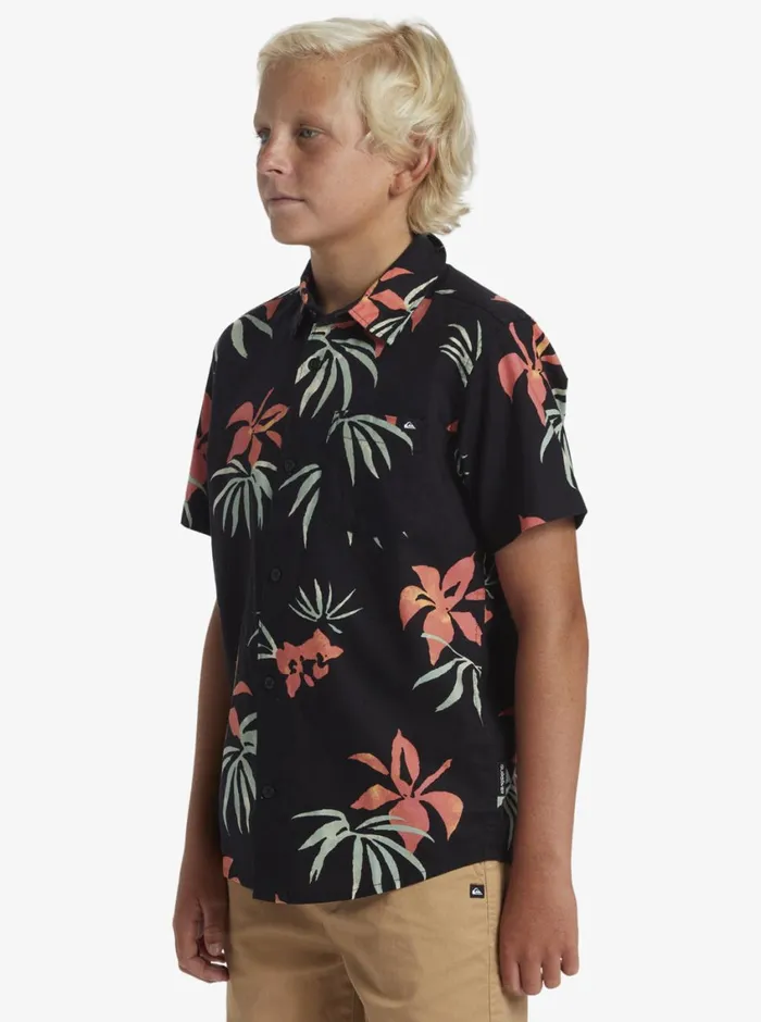 Quiksilver 816 Apero Classic Short Sleeve Woven Shirt Black Aop Mix Bag Ss Boys Shirts Quiksilver 816 Apero Classic Short Sleeve Woven Shirt Black Aop Mix Bag Ss Boys Shirts