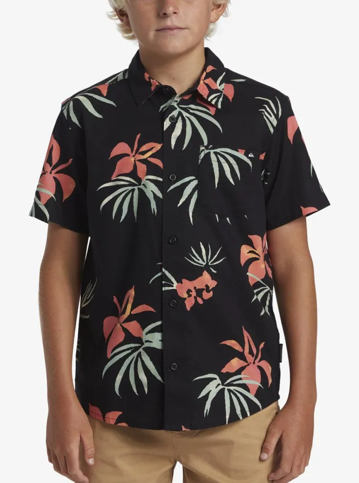 Quiksilver 816 Apero Classic Short Sleeve Woven Shirt Black Aop Mix Bag Ss Boys Shirts Quiksilver 816 Apero Classic Short Sleeve Woven Shirt Black Aop Mix Bag Ss Boys Shirts
