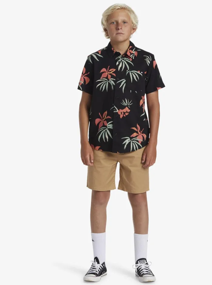 Quiksilver 816 Apero Classic Short Sleeve Woven Shirt Black Aop Mix Bag Ss Boys Shirts Quiksilver 816 Apero Classic Short Sleeve Woven Shirt Black Aop Mix Bag Ss Boys Shirts