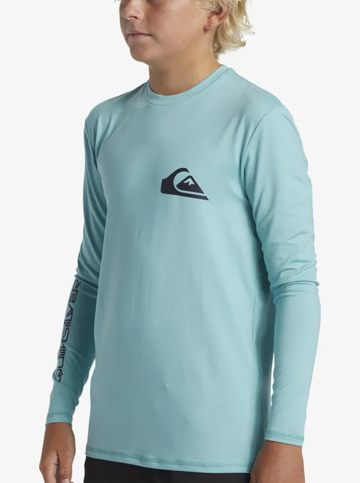Quiksilver 816 Everyday Long Sleeve Surf Tee Marine Blue Boys Rashguards Quiksilver 816 Everyday Long Sleeve Surf Tee Marine Blue Boys Rashguards